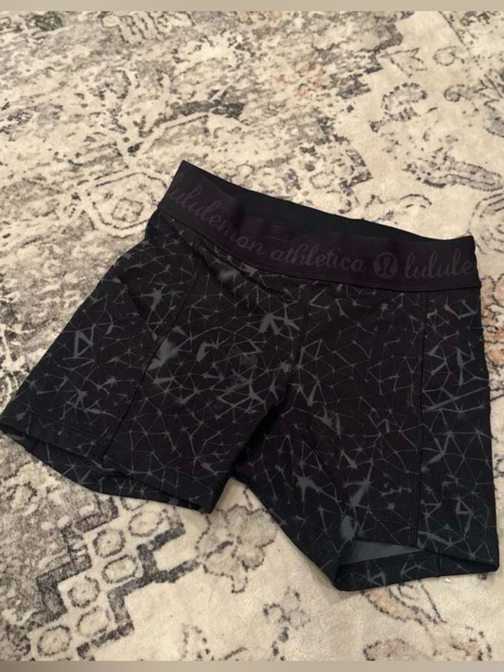 Lululemon Athletica Boogie Short Star Crushed Coal Black Size 4